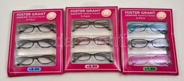 Olvasószemüvegek, Különböző Erősségű, Eredeti Csomagolásában, 3×3 Db - Sonstige & Ohne Zuordnung