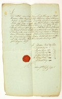 1839 Kiskomárom Mezővárosi Szántó örökösödéséről Szóló Oklevél Aláírásokkal, Városi Viaszpecséttel - Unclassified