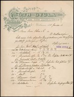 1895 Debrecen,  Tóth Gyula Vas Nagykereskedő Díszes Fejléces Számla, Hajtott - Non Classés