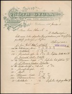 1895 Debrecen,  Tóth Gyula Vas Nagykereskedő Díszes Fejléces Számla, Hajtott - Unclassified