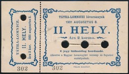 1901 Tátralomnic, Lóverseny Belépőjegy - Ohne Zuordnung