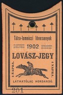 1902 Tátralomnici Lóversenyek, Lovász Jegy - Sin Clasificación