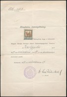 1917 Kolozsvári M. Kir. Ferenc József Tudományegyetem államtudományi Doktorrá Avatási Bizonyítványa, Pecséttel, Lukáts A - Unclassified