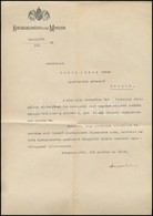 1921 Ipariskolai Művezetői áthelyezési értesítése, Hegyeshalmy Lajos (1862-1925) Kereskedelemügyi Miniszter Saját Kezű A - Unclassified