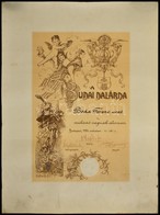 1925 A Budai Dalárda Tagsági Oklevele Boda Ferenc (1875-?) Színész Részére. 29x39 Cm - Ohne Zuordnung