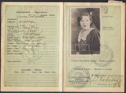 1933 Bp., A Magyar Királyság által Kiállított Fényképes útlevél, Bejegyzéskekkel - Non Classificati