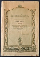 1934 Bányaipari Szolgálatok Miatt Adományozott Elismerő Irat Fabinyi Tihamér Kereskedelemügyi Miniszer Saját Kezű Aláírá - Sin Clasificación