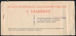 Takarékbetét Csekkfüzet Autóreklámmal - Unclassified