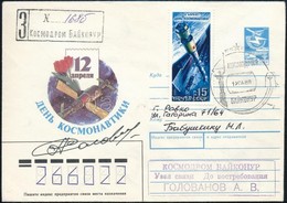 Anatolij Szolovjov (1948- ) Szovjet űrhajós Aláírása Emlékborítékon /
Signature Of Anatoliy Solovyov (1948- ) Soviet Ast - Autres & Non Classés
