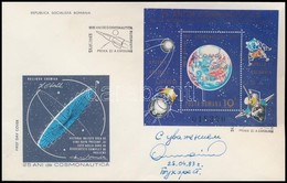Dumitru Prunariu (1952- ) Román űrhajós Aláírása Emlékborítékon /
Signature Of Dumitru Prunariu (1952- ) Romanian Astron - Sonstige & Ohne Zuordnung