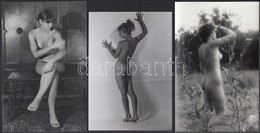 Cca 1985 Betti Tánca A Szélben, Szolidan Erotikus Felvételek, 5 Db Vintage Negatív, + 5 Db Vintage Fotó és/vagy Mai Nagy - Otros & Sin Clasificación