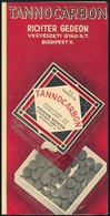 Cca 1930 Tanno Carbon Richter Gedeon Gyógyszer Reklám Prospektus, 16x16 Cm - Other & Unclassified