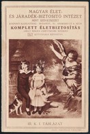 1928 Magyar Élet- és Járadék Biztosító Intézet Reklám Prospektus, Pólya Tibor Grafikával - Other & Unclassified