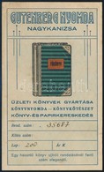 Cca 1910-1920 Nagykanizsa, Gutenberg Nyomda Számolócédula, 8x13 Cm - Other & Unclassified