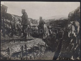 Osztrák-magyar Katonák Csoportképe A Lövészárokban, 11x15 Cm / WWI Austro-Hungarian K.u.K. Soldiers In The Trench, 11x15 - Non Classificati