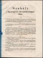 1852 Szabály A' Magyarországon 1852. évben Eszközlendő Katonaújoncállításra, Szép állapotban, 8p - Unclassified