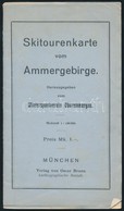 Skitourenkarte Vom Ammergebirge, 1:100.000, München, Oscar Brunnm, A Térkép Hátoldala Foltos, 30x43 Cm. - Altri & Non Classificati