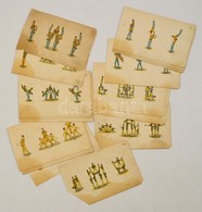 Cca 1900 23 Db Akrobatikus Tornászokat ábrázoló Színes Kártya, Számozottak (2.-24.-ig, Az 1. Hiányzik), Litográfiák, A 2 - Ohne Zuordnung