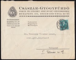 Cca 1930 Bp. III., A Császár Gyógyfürdő Fejléces Borítékja - Ohne Zuordnung