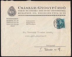 Cca 1930 Bp. III., A Császár Gyógyfürdő Fejléces Borítékja - Sin Clasificación