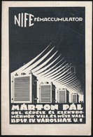 1930 Márton Pál NIFE Fémaccumulator Képes Ismertető Füzet. 16p. - Sin Clasificación