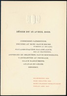 1939 Francia Nyelvű, Angyalos Címeres Menükártya - Ohne Zuordnung