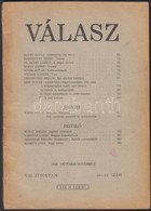 1948 A Válasz VIII. évfolyamának 10-11. Száma, Benne Bibó István: Zsidókérdés Magyarországon 1944 Után - Non Classés