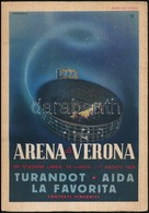 1958 Arena Di Verona (Turandot, Aida, La Favorita) Programfüzet, Reklámokkal, 3 Db Belépőjeggyel, 83p - Unclassified