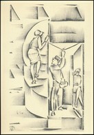 Molnár C. Pál (1894-1981): Emeletes Vonaton, Kis Szériás Ofszet, Papír, 30×21 Cm - Sin Clasificación