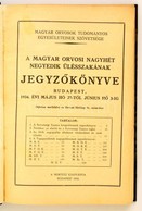 1934 - A Magyar Orvosok Tudományos Egyesületeinek Szövetsége - A Magyar Orvosi Nagyhét Negyedik ülésszakának Jegyzőkönyv - Zonder Classificatie