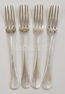 4 Db Fémjelzett és Mesterjelzett Ezüst Előételes Villa / Silver Forks 169g - Sonstige & Ohne Zuordnung