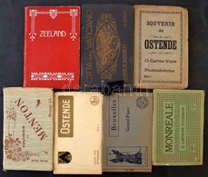 ** 7 Db Régi Külföldi Leporellófüzet / 7 Pre-1945 Worldwide Leporello Booklets; 2 Ostende, Zeeland, Vatican City, Monrea - Zonder Classificatie