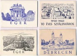 ** 11 Db Modern Magyar Városképes Mini Leporellófüzet; Eger, Esztergom, Debrecen, Baja, Sztálinváros / 11 Modern Hungari - Zonder Classificatie