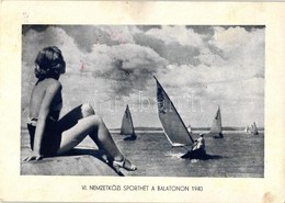 * T2 1940 Balaton, VI. Nemzetközi Sporthét, So. Stpl (non PC) - Non Classificati