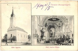 T2/T3 1909 Besenyszög, Római Katolikus Templom, Belső. Kiadja A Besenyszögi Keresztény Fogyasztási Szövetkezet (EK) - Unclassified