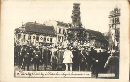 ** T2/T3 1916 Budapest IV. Károly Király és Zita Királyné Koronázása. Révész és Biró Felvétele (fl) - Non Classificati