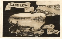 ** T1 Budapest I. 'Szebb Lesz Mint Volt' Várkert Második Világháborús Pusztítás Előtt és Után, 'Újjáépítjük A Fővárosunk - Unclassified