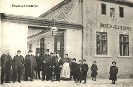 T2/T3 1906 Budapest II. Csalogány Utca 27. Richter József Borháza és üzlete, Kislány Az Ablakban. Kiadja Wasztl Béla Fén - Non Classificati