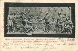 T2/T3 1900 Budapest V. Magyar Tudományos Akadémia, Holló Barnabás Domborműve Az Alapításról, Divald (EK) - Non Classificati