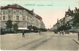 T2/T3 1907 Budapest VIII. József Körút, Valéria Kávéház, Utcaseprő, Villamos (EK) - Unclassified