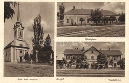 T2 Szajol, Római Katolikus Templom, Községháza, Vasútállomás + 1943 Szajol P. ü. Pecsét - Unclassified