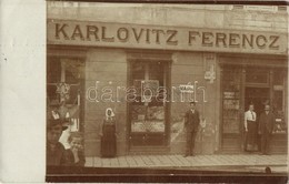 T2 1908 Szombathely, Karlovitz Ferenc Kereskedő üzlete, Dávid-csillag Az Egyik Kirakatban, Fuchsol, Maggi Reklám. Photo - Unclassified