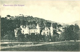 ** T2 Brassó, Kronstadt, Brasov; Postwiese Mit Schlossberg / Látkép, Villa. Kiadja Hiemesch / General View, Villa - Ohne Zuordnung