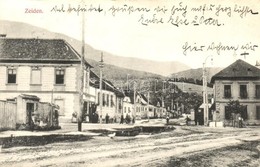 T2 1915 Feketehalom, Zeiden, Codlea; Fő Utca. Martin Metter Kiadása / Main Street - Sin Clasificación