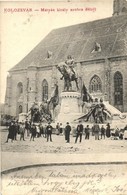 T2/T3 Kolozsvár, Cluj; Mátyás Király Szobor Délről. Lepage Lajos Kiadása / Statue  (EK) - Non Classés