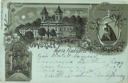 * T2/T3 1899 Máriaradna, Radna; Templom, Belső, Kegyelemkép / Church Interior. Greg Fischer No. 1670. Art Nouveau, Flora - Non Classés