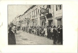 T3 1940 Szászrégen, Reghin; Bevonulás, Szvasztika Zászló / Entry Of The Hungarian Troops, Swastika Flag. So. Stpl (kis S - Sin Clasificación