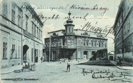 T3 Szászváros, Broos, Orastie; Ardeleana Román Bank, Utcakép. H. Graef Kiadása / Romanian Bank, Street View (ázott Sarok - Unclassified