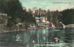 T2 Szovátafürdő, Baile Sovata; Medve-tó. Fürdőzős Montázslap / Lake. Montage With Bathing People - Ohne Zuordnung