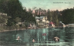 T2 Szovátafürdő, Baile Sovata; Medve-tó. Fürdőzős Montázslap / Lake. Montage With Bathing People - Sin Clasificación